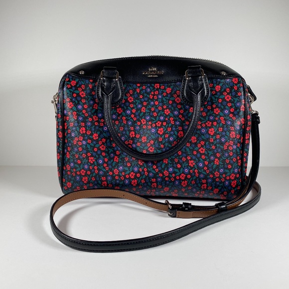 Coach Handbags - Floral Coach Crossbody Bowler Satchel
